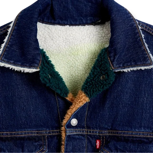 LEVI’S PREMIUM REVERSIBLE VINTAGE RELAXED FIT SHERPA TRUCKER JACKET A31760000 - Picture 8 of 16